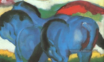 Little Blue Horses abstrait Franz Marc Allemand Peinture à l'huile